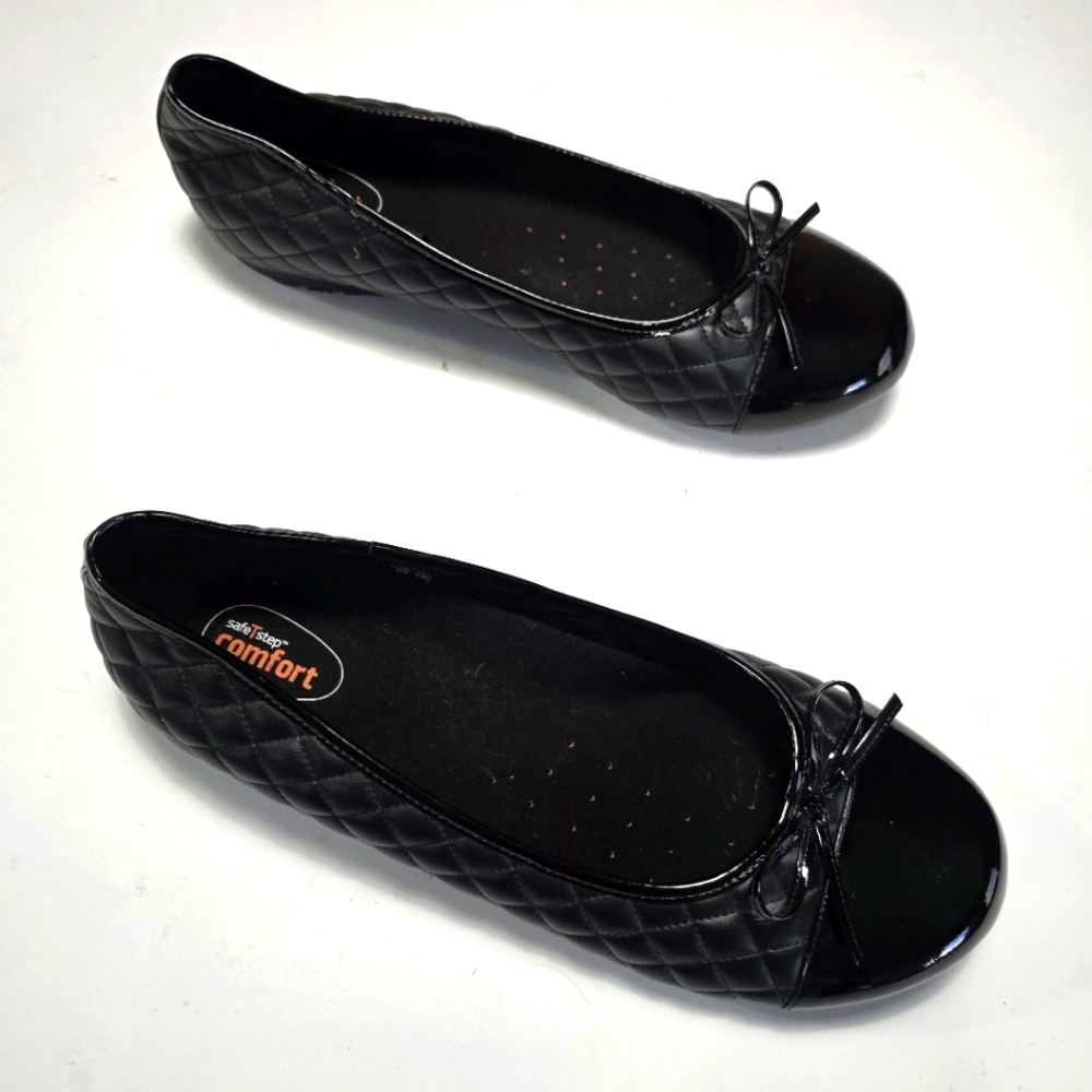 Quilted Ballet Flats - Black
